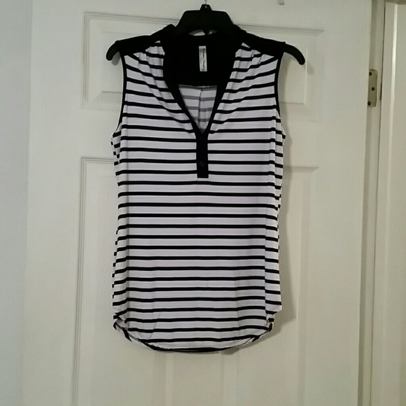 Per Seption Concepts blk/wh strip tank - Picture 1 of 1